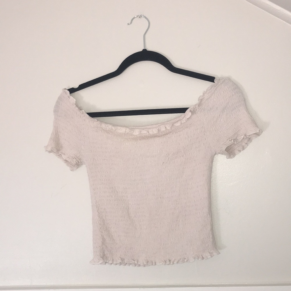 White off the shoulder top